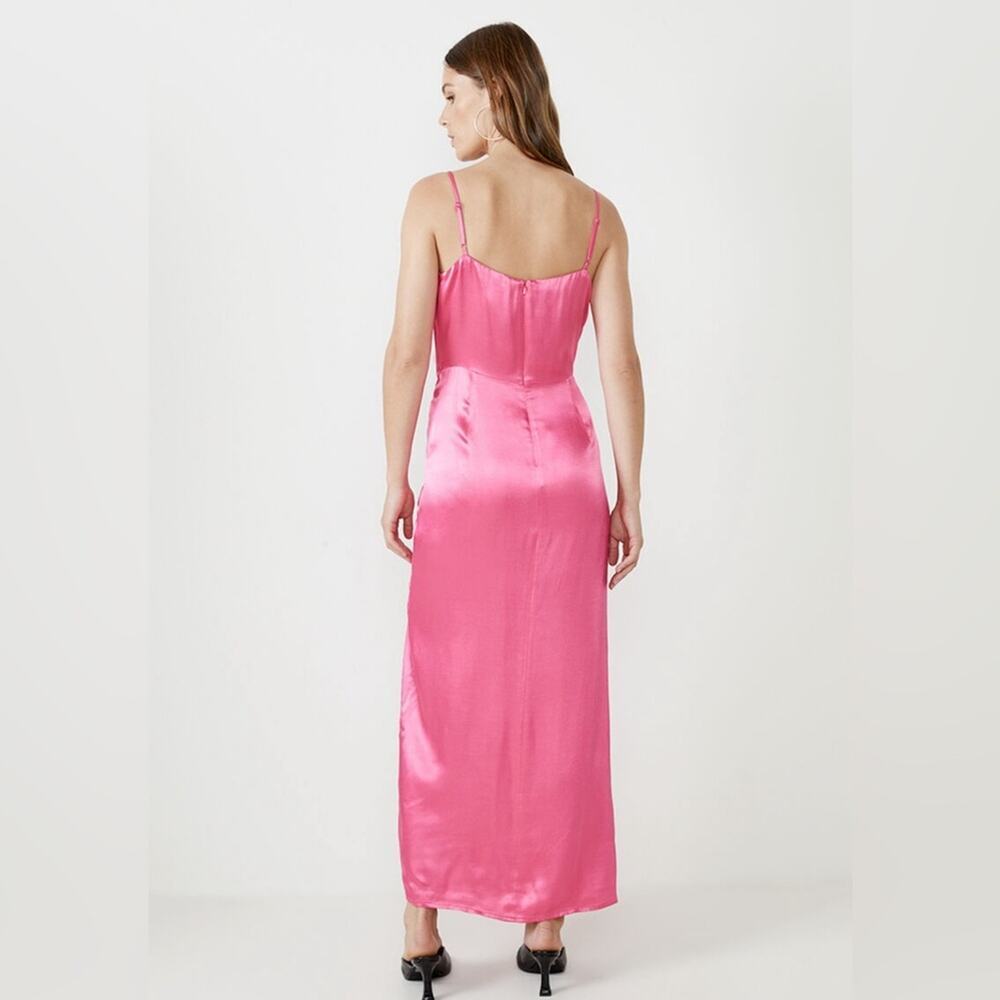 BARDOT NWT Zadie Rouched Midi Dress In Raspberry Pink Size US 8/Medium $129 MSRP - Picture 7 of 12